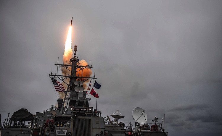 Photo: The U.S. Navy Arleigh Burke-class guided-missile destroyer USS Donald Cook (DDG 75) fires a Standard Missile-3 during exercise Formidable Shield 2017 over the Atlantic Ocean, Oct. 15, 2017. Credit: U.S. Navy.