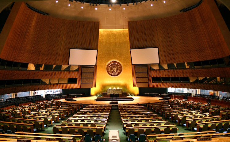 Photo: UN General Assembly Hall. Credit: Wikimedia Commons.