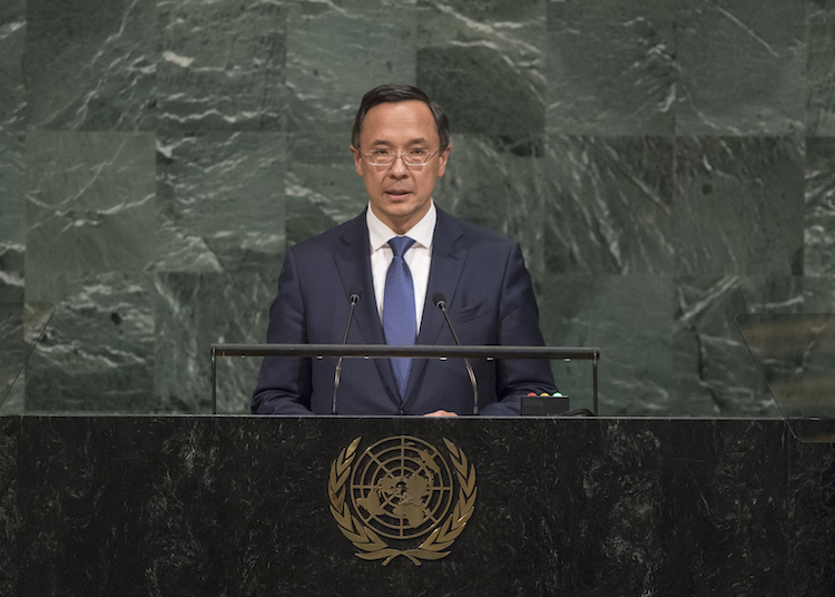 Photo: Kairat Abdrakhmanov, Minister for Foreign Affairs of the Republic of Kazakhstan, addresses the general debate of the General Assembly’s 72nd session on 21 September 2017. Credit: UN Photo/Cia Pak