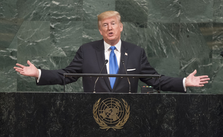 Photo: U.S. President Donald J. Trump addresses the General Assembly’s annual general debate on 19 September 2017. Credit: UN Photo/Cia Pak