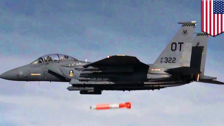 Photo: Early September 2017 the U.S. government conducted flight tests of the B61-12 nuclear gravity bomb over Nevada. More are required before it enters service in 2020. Credit: TomoNews YouTube video