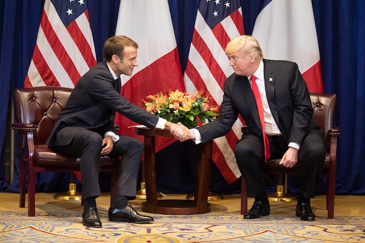 Photo: President Donald Trump and French President Emmanuel Macron in their bilateral discussion on September 24, 2018, at the Lotte New York Palace in New York. Credit: Wikimedia Commons.