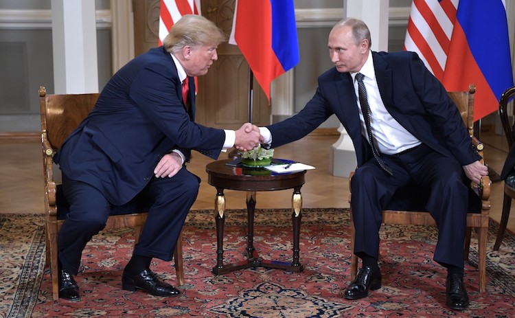 Photo: U.S. President Donald Trump with Russian counterpart Vladimir Putin in Helsinki on 16 July 2018. Credit: website of the President of the Russian Federation.