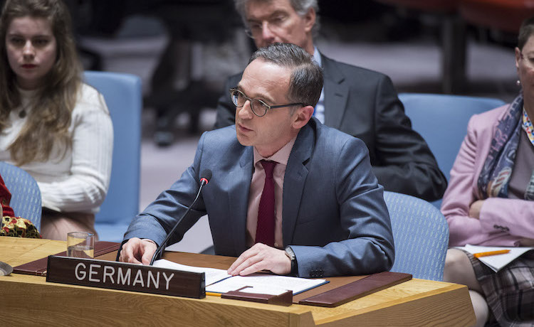 Photo: Heiko Mass, Minister for Foreign Affairs of Germany, addressing the Security Council meeting on collective action to improve United Nations Peacekeeping Operations on 28 March 2018. Credit: UN Photo/Loey Felipe.