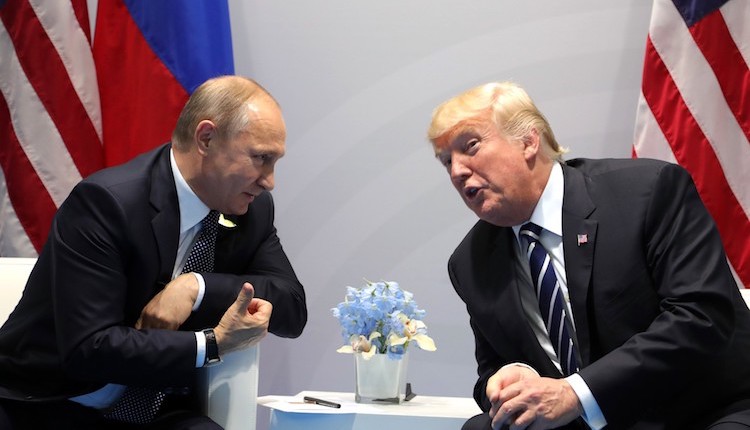 Photo: Russian President Putin with U.S. counterpart Trump during the G20 Summit in Hamburg on July 7-8, 2017. Credit: en.kremlin.ru