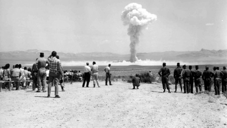 Photo: Nuclear weapons testing conducted in Nevada. Credit: Peter W. Merlin