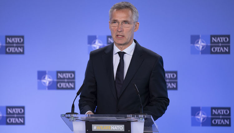 Photo: NATO Secretary General Jens Stoltenberg following the meeting of the NATO-Russia Council at NATO headquarters in Brussels. Source: NATO website.
