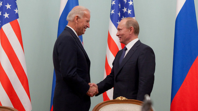 Photo: US President Joe Biden with Russian counterpart Vladimir Putin. Credit: David Lienemann | Official White House