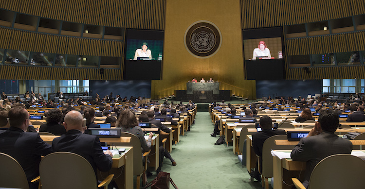 Photo: UN Deputy Secretary-General Jan Eliasson opens the 2015 Nuclear Nonproliferation Treaty Review Conference in New York on April 27, 2015. Credit: United Nations
